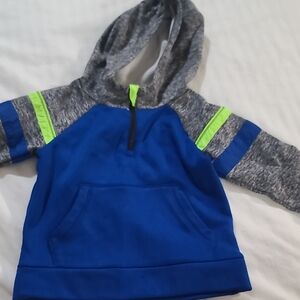Athletic Works Blue and Gray Hoodie with Neon Accents